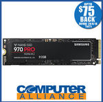 [eBay Plus] Samsung 970 PRO M.2 (2280) PCIe SSD 512GB $356.15 ($281.15 after $75 Cashback) @ Computer Alliance eBay
