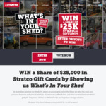 Win a $5,200 Stratco Gift Card or One of 63 Gift Cards by Sharing Your Shed Story from Stratco