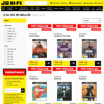 Pixar/Disney and Marvel 4K Blu-Rays (Including Inside Out, Cars 1-2, Finding Nemo, Toy Story 1-3 etc), 2 for $40 @ JB Hi-Fi