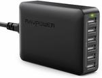 RAVPower Desktop Chargers: 45W PD 5 Port $36.79 60W 6 Port $26.99, USB Cable Sets from $9.74 +Post (Free $39+/Prime) @ Amazon AU