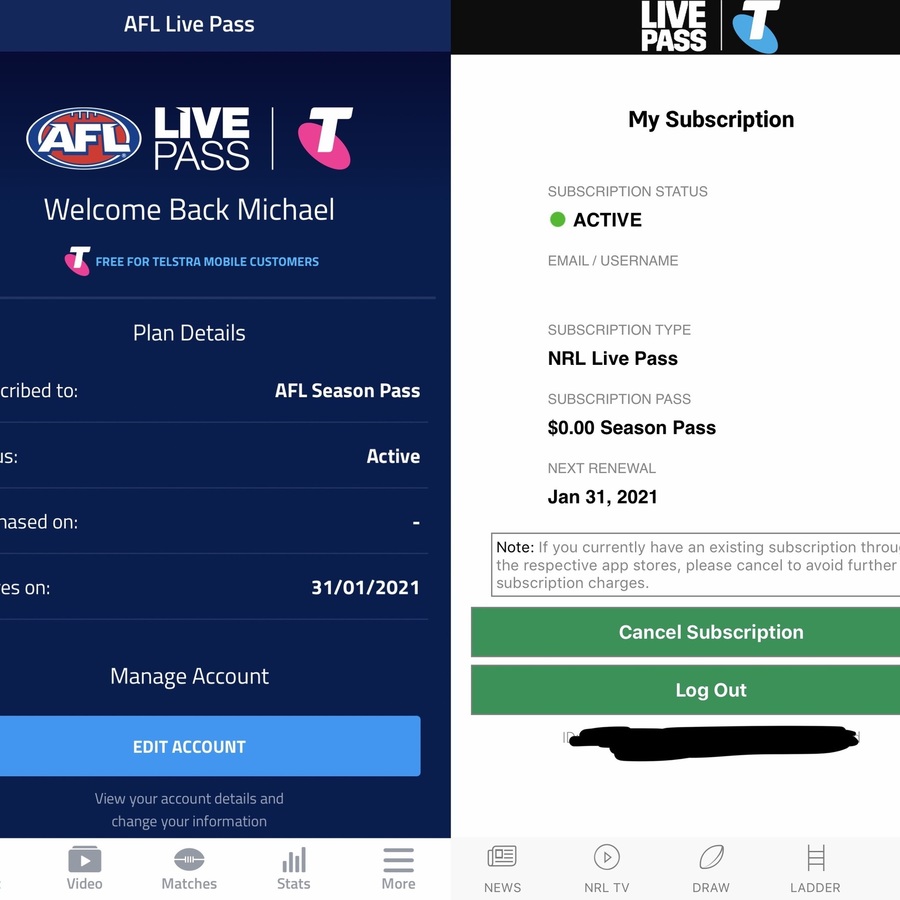 Free 2020 AFL and NRL Live Pass for Telstra and Boost Mobile Customers (Page 2) 