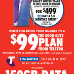 Samsung Galaxy Note 20 (256GB, 4G) $499 with Port-in to Telstra on $99pm 1 Year Contract + $10 Monthly Credit @ The Good Guys