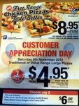 Domino's Pizza $4.95 Each Pick-up - Saturday - Customer Appreciation Day (QLD Only)