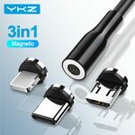 2x YKZ Magnetic Cables US$2.88 (A$3.75), 2x YKZ 3 in 1 Magnetic Cables US$3.52 (A$4.58) Delivered @YKZ Official Store AliExpress