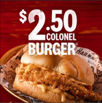[SA] Colonel Burger $2.50 @ KFC (App Only)
