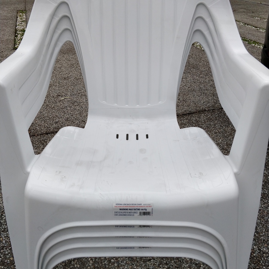 SA Verona Outdoor Resin Chair White 2.00 Bunnings Seaford