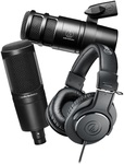 Win an Audio Technica Home Studio Recording Pack (Condenser Mic, Broadcast Mic, ATH-M20x Headphones) from Mixdown Magazine