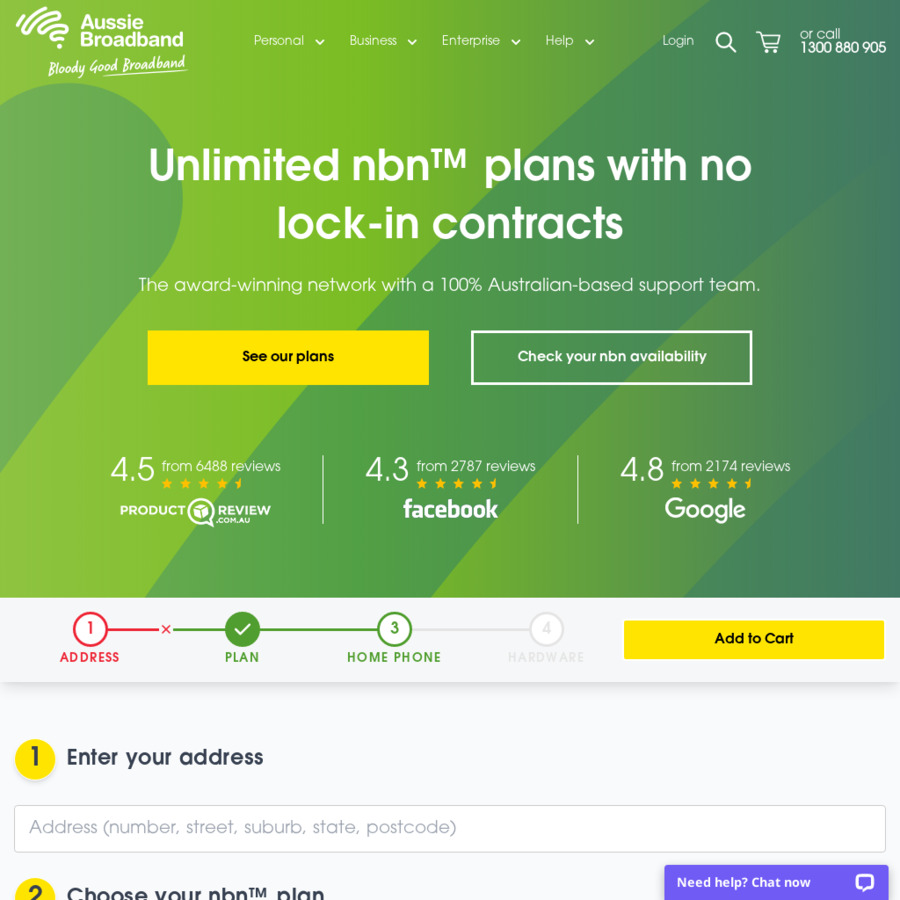 20/Month off nbn Plans for 6 Months 100/20 79, 100/40 89, 250/25 109, 1000/50 129 (New