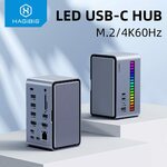 Hagibis U100 USB-C Dock (HDMI 4K@60Hz, M.2 NVMe, USB-C PD + More) Shipped US$97.69 (~A$141.09) @ Hagibis Official AliExpress