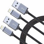 Denim Braided Lightning Cable 2-Pack 2m $13.56 + Delivery ($0 Prime/ $39 Spend)@ Azhizco-AU Amazon AU