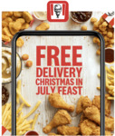 Free Delivery on The Christmas in July Feast ~$49.95 (App Only, Pickup or Delivery, Save $8.95 Delivery Fee) @ KFC