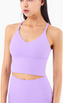 V Neck Water-Drop Cross Back Naked Feel Slim Fit Yoga Tank Top Vest Bra US$13.18 (~A$19.60) & Free Shipping @ HerGymClothing