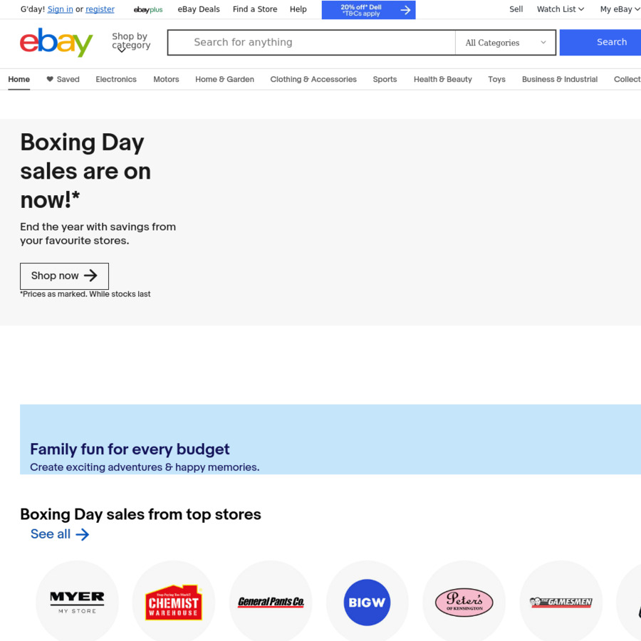 [eBay Plus] 10 off with Minimum 80 Spend (Max 300 Discount) eBay
