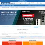 [PreOrder] Samsung S23/S23+/S23 Ultra $100/$150/$250 TGG GC + $750 off with 12M $69 Telstra Plan (New & Port-in) @ The Good Guys
