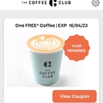 Free Small Coffee @ The Coffee Club via App