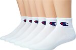 Champion 6 Pack of Low Cut Socks - White (Size 10-12) $13.31 + Shipping ($0 with Prime) @ Amazon US via AU