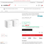 D-Link COVR-1102 AC1200 Dual Band Seamless Mesh Wi-Fi System (2 Pack) $80.96 Delivered @ Mobileciti