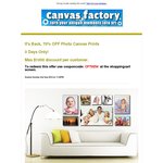Canvas Factory 70% OFF Canvas - 3 Days Only!