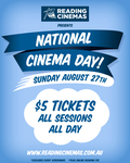 Movie Tickets $5 + $1.50 Booking Fee for Sunday 27 August Sessions @ Reading Cinemas