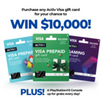Win a $10,000 Activ Visa Gift Card or 1 of 14 PS5 Console from Blackhawk Network [Purchase Any Activ Visa Gift Card from Big W]