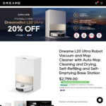 [Pre Order] Dreame L20 Ultra Robot Vacuum & Mop Cleaner with Free Accessory Pack $2,239.20 Shipped (Save $759.75) @ Dreame Au