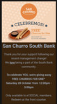 [QLD] Free Churros for One (Members Only) @ San Churro South Bank