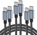 USB C 60W Fast Charge Cable Nylon Braided Type C to C 3-Pack 1m $13.90 + Delivery ($0 with Prime/$59 Spend) @ Azhizco via Amazon