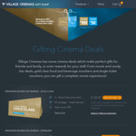 [NSW, VIC, TAS] 4x Gold Class Movie eVouchers $100, 4x Standard Movie eVouchers $50 @ Village Cinemas (12 Month Expiry)