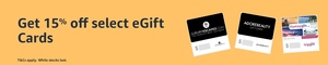 15% off Luxury Escapes, Adore Beauty or FlystayGift eGift Cards @ Amazon AU