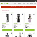 Hurom Cold Press Juicers H100 $450 (40% off), H200 $595 (30% off) Delivered @ Hurom