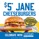 [VIC, WA, NSW] $5 Jane Burgers (In-App Orders Only) @ Huxtaburger