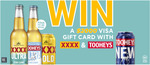 Win 1 of 4 $2,000 VISA Gift Cards from The Independent Liquor Group [Purchase of Tooheys/XXXX Beer + NSW/QLD/VIC]