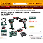 [QLD] Metabo 18V 5.5Ah Brushless 2-Piece Combo Kit - $399 @ TradeTools