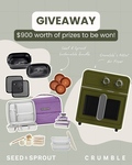 Win an Air Fryer + Accessories + Crunchbox Lunchbox & Snack Bundle + Cleaning Products + More from Crumble + Seed & Sprout Co