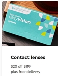 $20 off $119 Spend on Contact Lens (Excludes Acuvue) & Free Delivery @ Specsavers