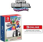 Nintendo Switch OLED Model White, Super Mario Bros. Wonder & NSO 12 Months Hardware Bundle $439 Delivered @ Amazon AU