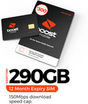 Boost Mobile $300 Prepaid SIM with 12-Month Expiry & 290GB Data for $235 Delivered @ Cellpoint