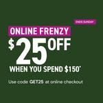 $25 off Minimum $150 Spend Online or in App (Membership Required) + Delivery ($0 C&C) @ Dan Murphy's