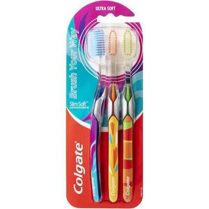 Colgate Toothbrush Slim Soft Advanced Ultra Soft 3-Pack $6 @ Woolworths