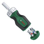 Bosch Stubby Ratchet Screwdriver with 6 bits
