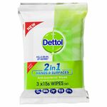 Dettol 2 in 1 Hands & Surfaces Wipes